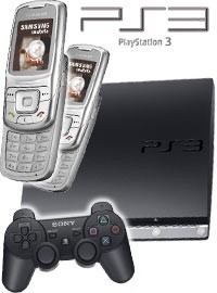 Bundle Sony PS3 120 GB + 2 x Samsung SGH-E250